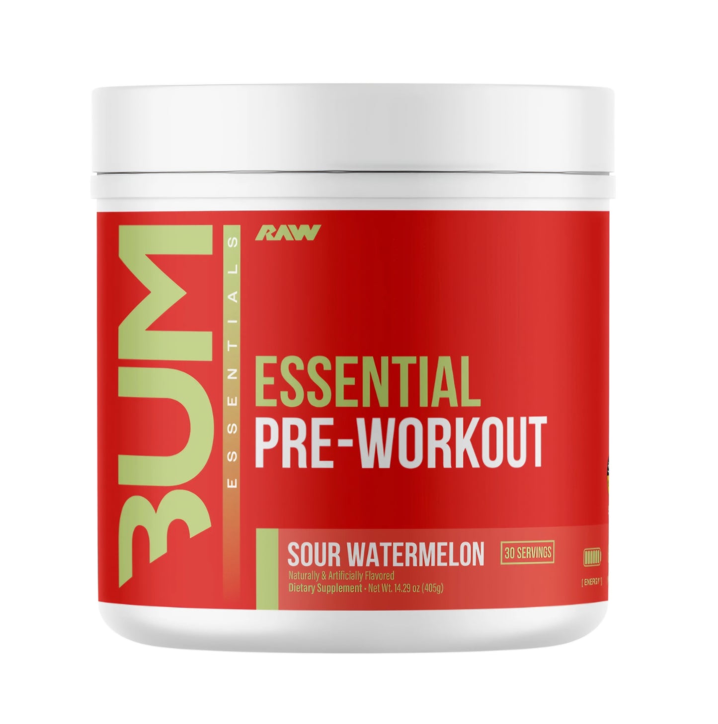 RAW CBUM ESSENTIAL PRE WORKOUT, 30 servicios
