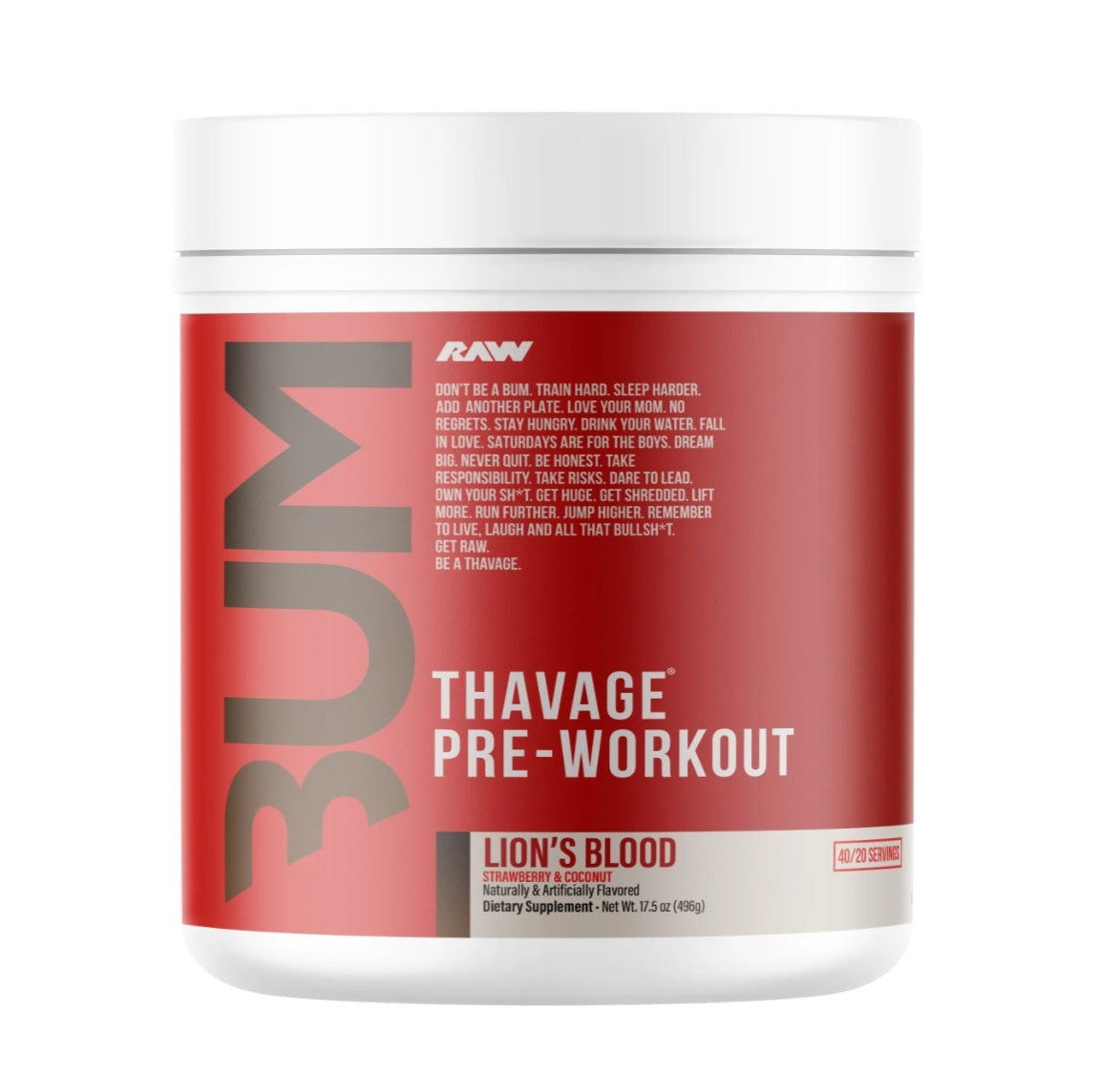 Raw Thavage Pre-workout 40 Servicios