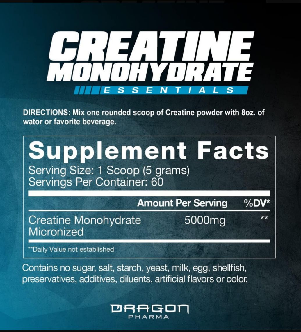 Creatina monohidratada 300g, DRAGONPHARMA