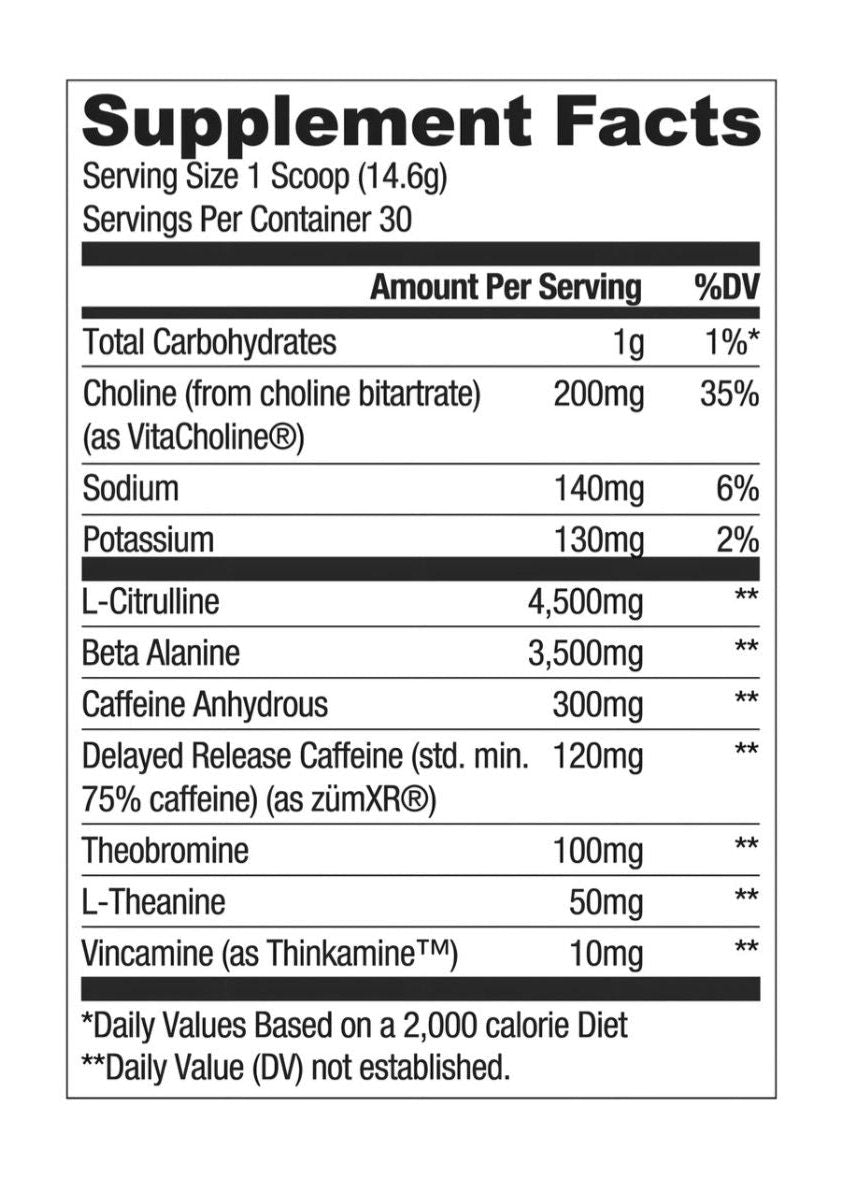 RYSE loaded pre workout, 30 servicios