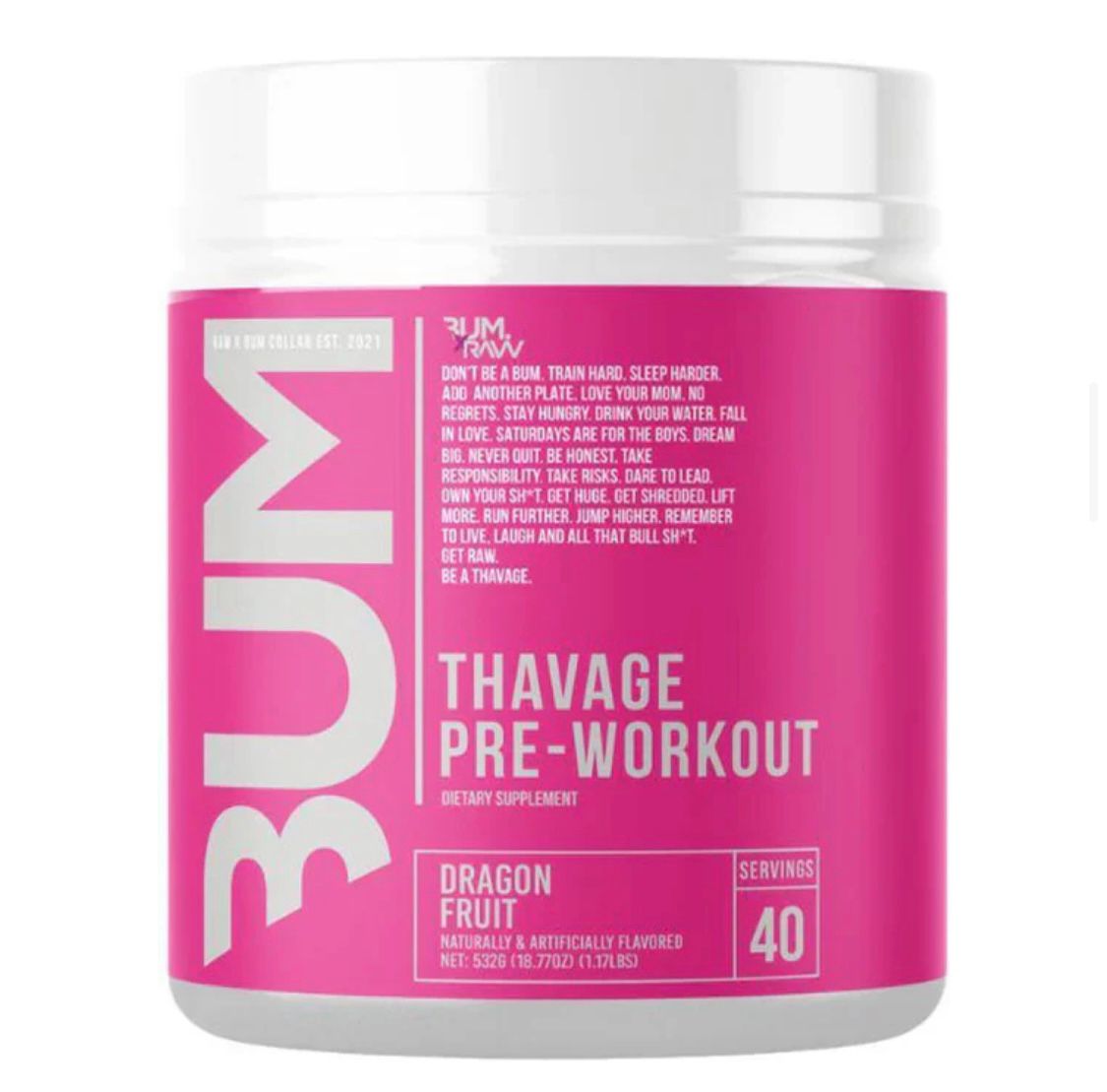 Raw Thavage Pre-workout 40 Servicios